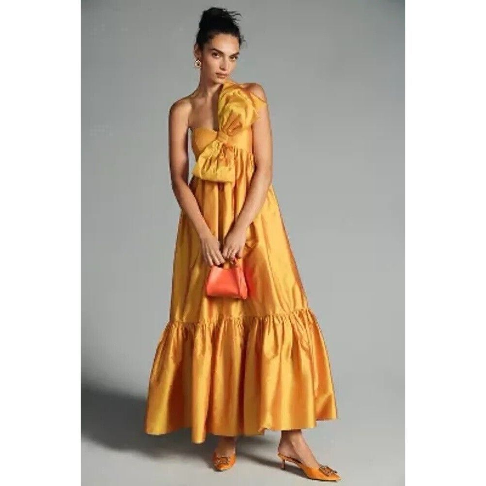 New Anthropologie ATSU Women's Sally Bow Sleeveless Midi Dress Medium